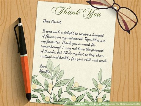 how to write thank you for retirement gift